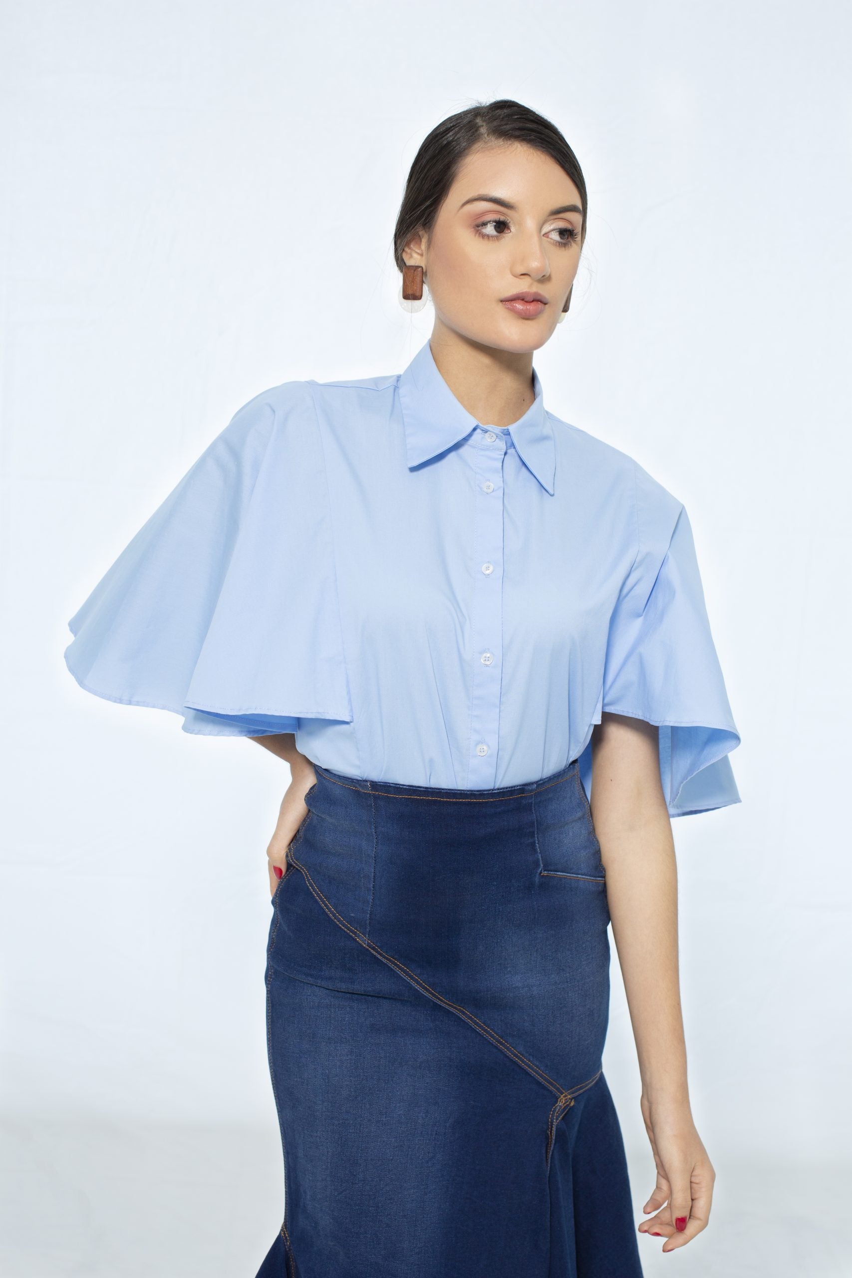 Valentina Denim Asymetric Skirt